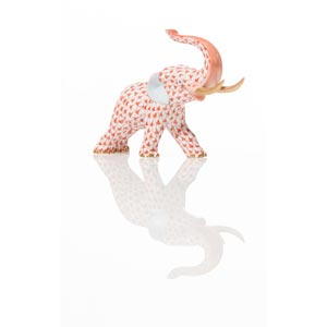 Herend, Elefante in porcellana policroma ... 