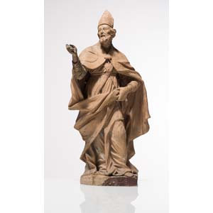 Terracotta sculpture, “Vescovo”, ... 