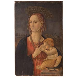 Pittore del XIX sec., “Madonna che allatta ... 