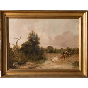 Pittore Inglese del XIX sec., “Paesaggio ... 