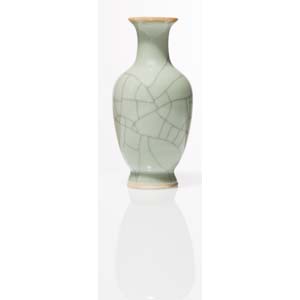 Piccolo vaso in porcellana verde, Cina, ... 