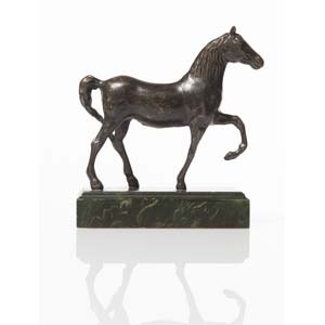 Piccola scultura in metallo, Cavallo, XX ... 