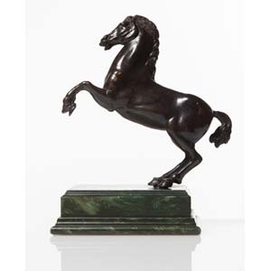 Bronze sculpture, Cavallo rampante, 20th ... 