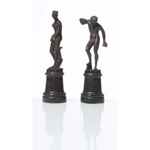 Pair of bronze sculpture, Venere ... 
