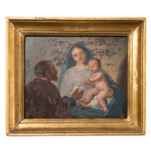 Pittore del XIX sec., “Sacra Famiglia”.