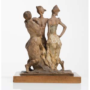 Cleto Tomba (1898 - 1987), “Tre figure”.