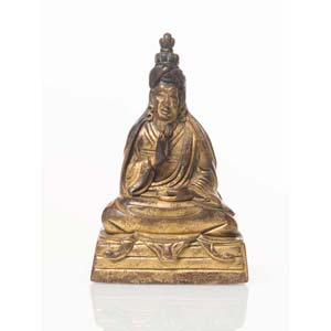 Buddha in bronzo dorato, Nepal, ... 