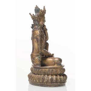Buddha in bronzo, Nepal, XVIII sec.