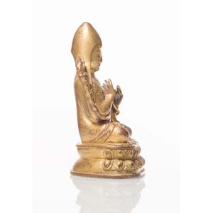 Buddha in bronzo dorato, Tibet, ... 