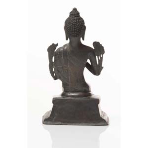 Buddha seduto in bronzo patinato, ... 