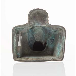 Buddha seduto in bronzo patinato, ... 