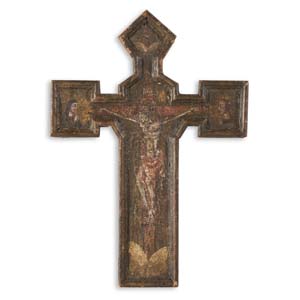 Maestro del XIX sec., “Cristo in croce”.
