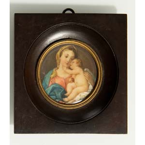 Miniatura su avorio, “Madonna della ... 