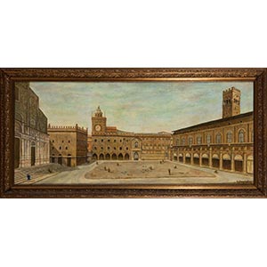 Pittore del XIX sec., “Veduta di Piazza ... 