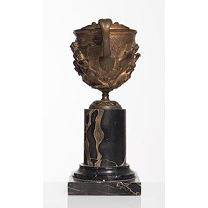 Coppa con manici in bronzo, XIX ... 