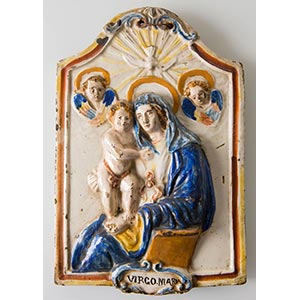 Targa devozionale, “Virgo Maria”, XIX ... 