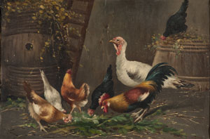Pittore del XIX secolo, “Animali da ... 