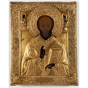 Icona raffigurante “San Nicola”, con ... 