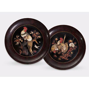 Coppia di piatti da parete, Giappone, XIX ... 