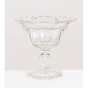 Coppa in cristallo molato, Francia, XIX sec.