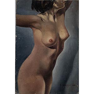 Pittore del XX sec., “Nudo femminile”, ... 