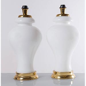 Coppia di lampade in vetro di Murano e ... 