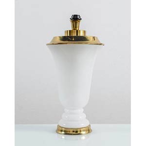 Base di lampada in vetro di Murano bianco ... 