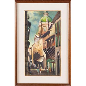 Pittore del XX secolo, “Bologna - Via ... 