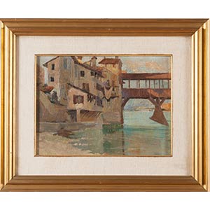 Pittore del XX sec., “Ponte di Bassano”.