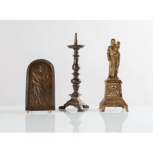 Lotto di tre oggetti sacri, XIX-XX secolo.