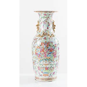 Grande vaso in porcellana con decoro ... 