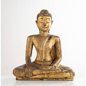 Statua in legno raffigurante “Buddha ... 