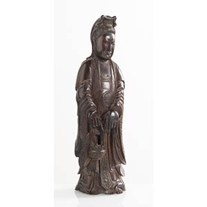 Statua in legno raffigurante “Kuan-Yin”, ... 