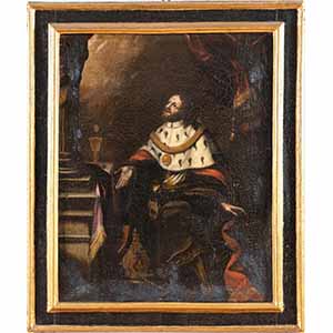 Maestro del XVII secolo, “San Luigi”. ... 