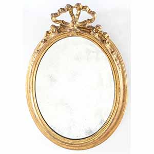 Specchiera ovale in stile Luigi XVI, XX ... 