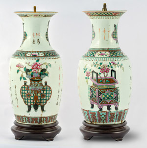 Coppia di vasi Cina, inizio XX secolo, H cm ... 