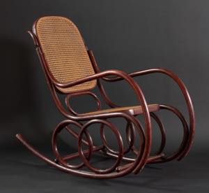 Thonet, Sedia a dondolo in legno, inizi del ... 