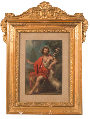 Pittore del XIX sec., San Giovanni, olio ... 