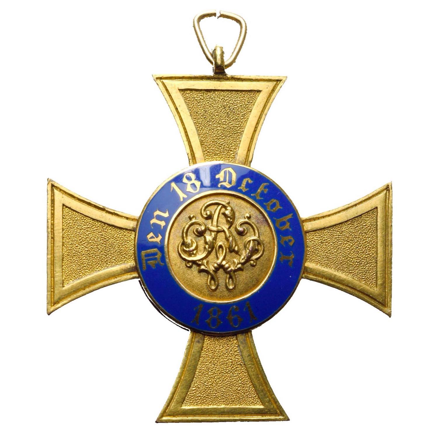 Médaille Ordre Croix Dorée – À Identifier – Originale, Bon état – Insigne Militaire Ou Décoratif