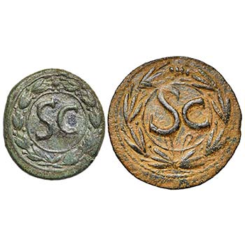 SYRIE, ANTIOCHE, lot de 2 bronzes: ... 