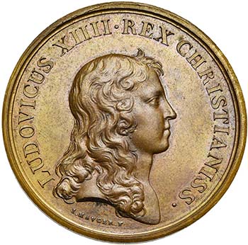 FRANCE, AE médaille, 1658, ... 