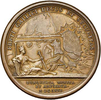 FRANCE, AE médaille, 1671, ... 