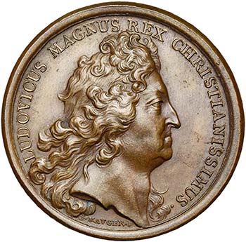FRANCE, AE médaille, 1697, ... 
