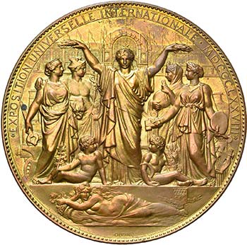 FRANCE, AE médaille, 1878, ... 