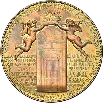 FRANCE, AE médaille, 1878, ... 