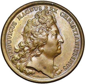 FRANCE, AE médaille, 1695, ... 