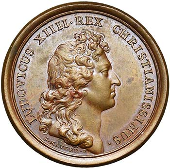 FRANCE, AE médaille, 1662, ... 