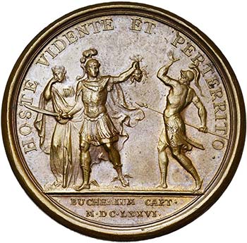 FRANCE, AE médaille, 1676, ... 