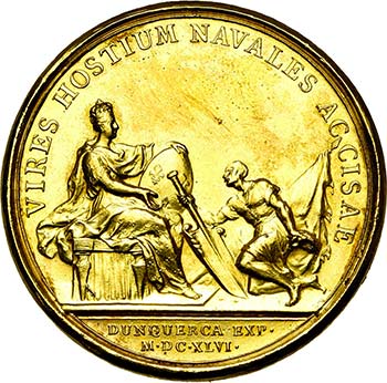 FRANCE, AE doré médaille, 1646, ... 