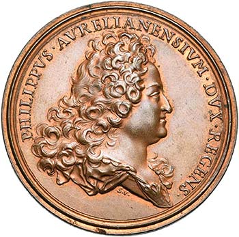 FRANCE, AE médaille, 1720, ... 